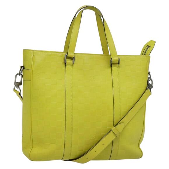 LOUIS VUITTON Damier Anfini Tadao PM Bag Bag Yellow N41393 - Picture 1 of 16